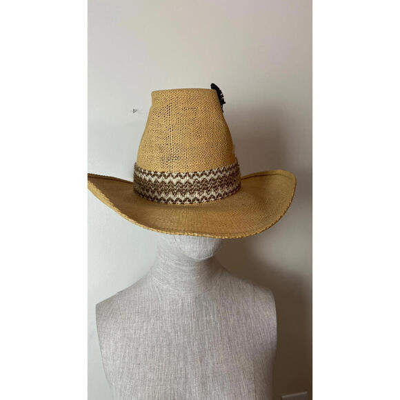Vintage 1979  Resistol Stagecoach Straw Cowboy Hat 7 1/4 - Picture 4 of 10